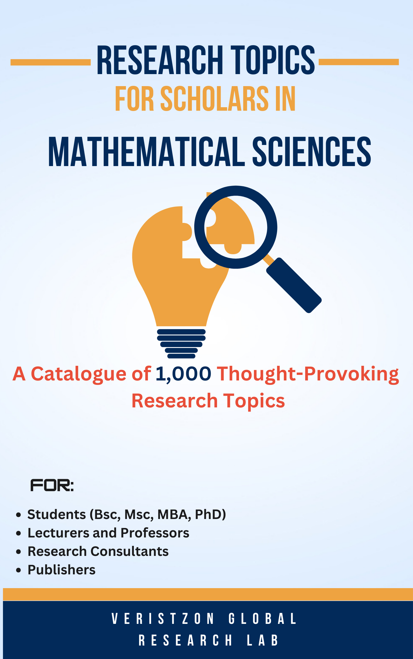 1000+ Research Topics in Mathematical Science